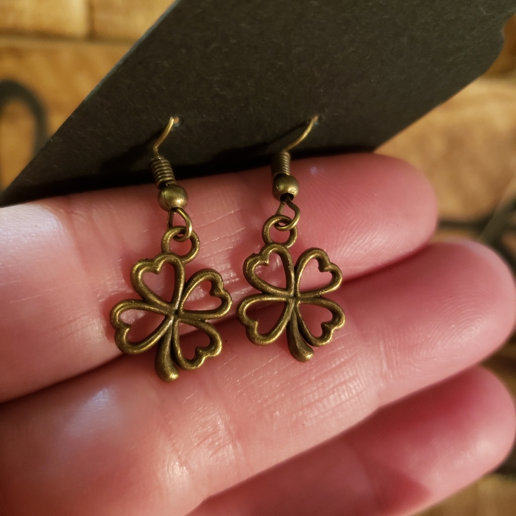 Lucky Shamrock Clover Earrings St Patricks DayIrelandIrish GiftCelticLuck 15$